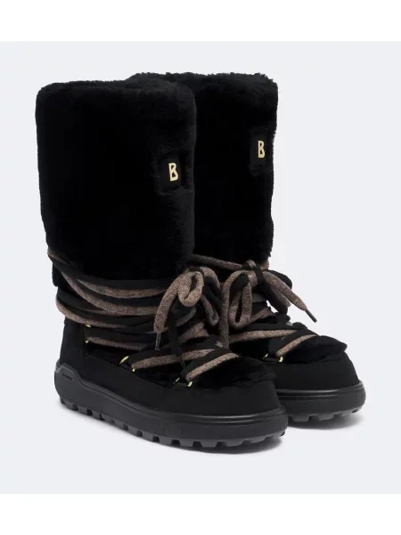 Botine Bogner din piele de oaie negru