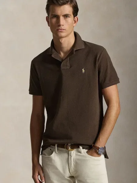 Tricou polo Polo Ralph Lauren maro