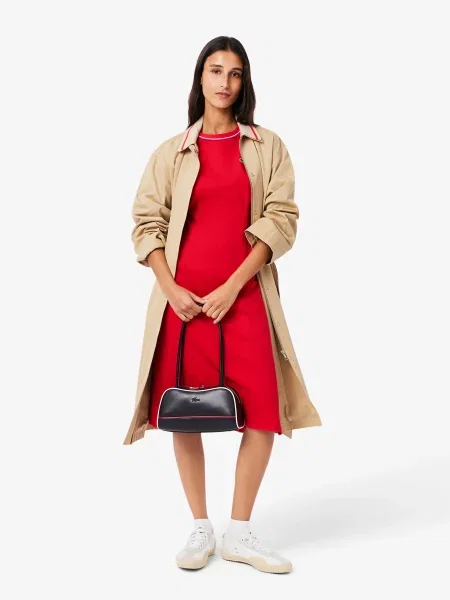 Платье миди Lacoste красное