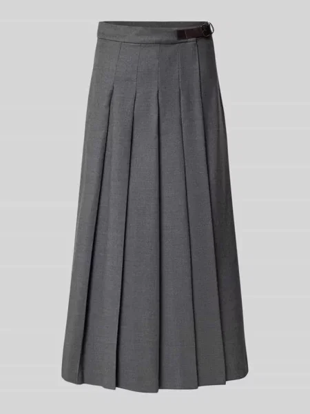 Spódnica kopertowa rozkloszowana z mieszanki żywej wełny model ‘FASTOSO’ Weekend Max Mara