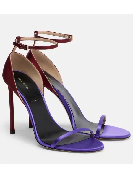 Sandale Tom Ford din satin violet