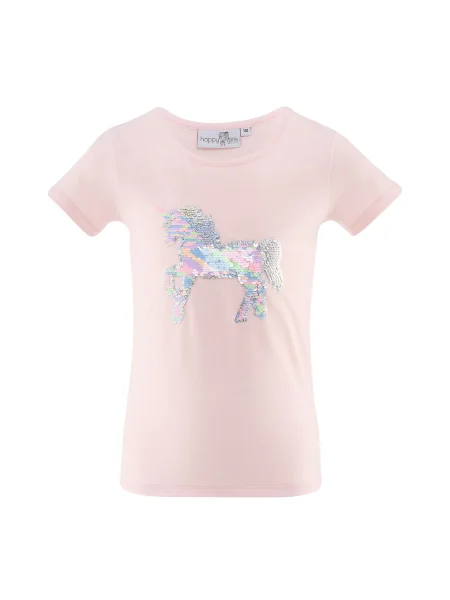 Happy girls Tricou rosé / argintiu