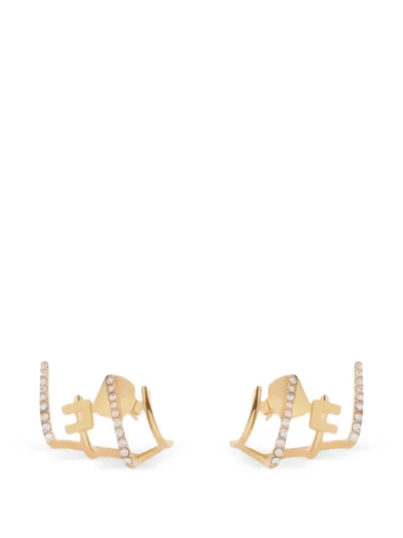 Stras cercei Elisabetta Franchi auriu