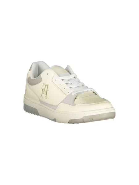 Lniane trampki Tommy Hilfiger beżowe