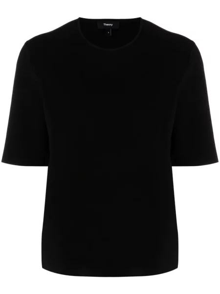 Tricou Theory din jerseu scurt negru