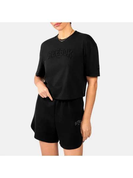 Reebok koszulka Prep Chenille unisex Black Size: czarna