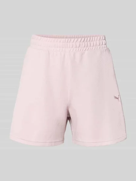 Szorty dresowe o kroju loose fit z mieszanki bawełny model ESS ELEVATED' Puma różowe