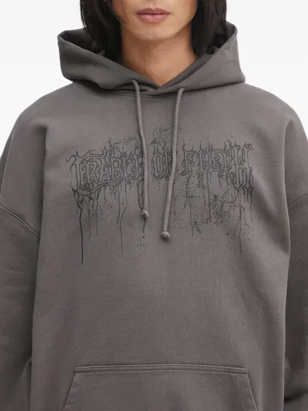 Hoodie Vetements με σχέδιο γκρι