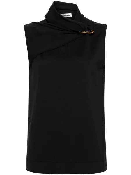 Top Jil Sander tricotate negru