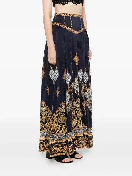 Fusta plisata Camilla plisată albastru