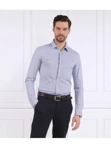 BOSS BLACK Cămașă Roan_F | stretch negru