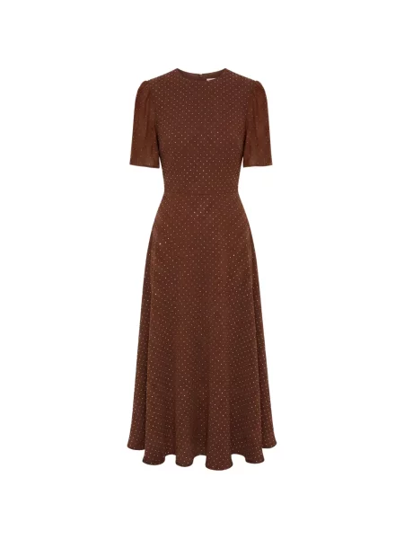 Stras rochie midi Post Meridiem maro