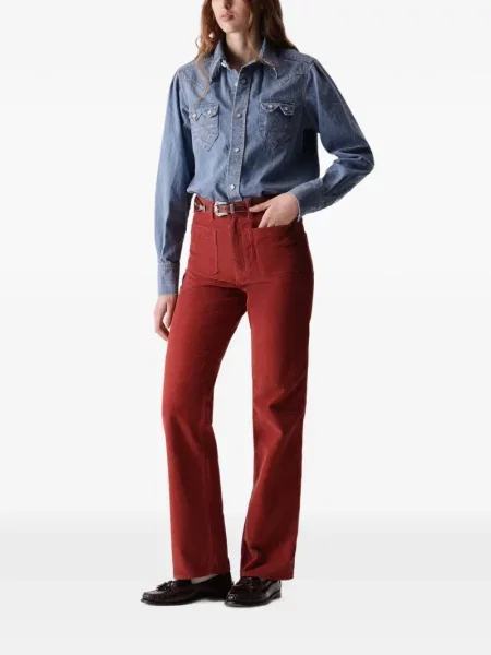 Pantaloni Fortela de catifea cord portocaliu
