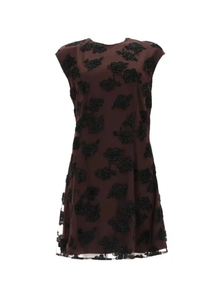 Rochie mini Rotate Birger Christensen cu model floral maro