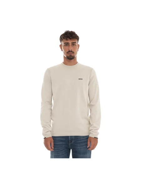 Sweter Boss beżowy