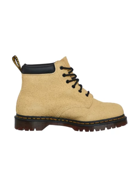Botki Dr. Martens sznurowane zamszowe beżowe