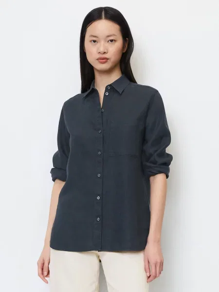 Marc O’Polo Блуза з довгим рукавом без підкладки синій