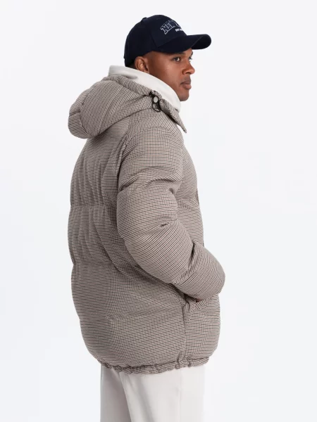 Peplum páperová bunda Ombre hnedá