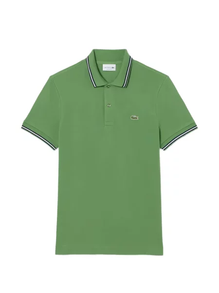 Gulerat polo Lacoste cu dungi verde