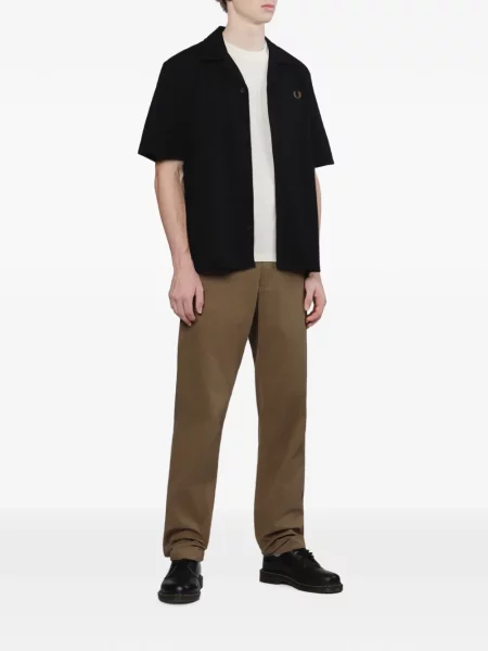 Gulerat cămașă Fred Perry cu broderie negru