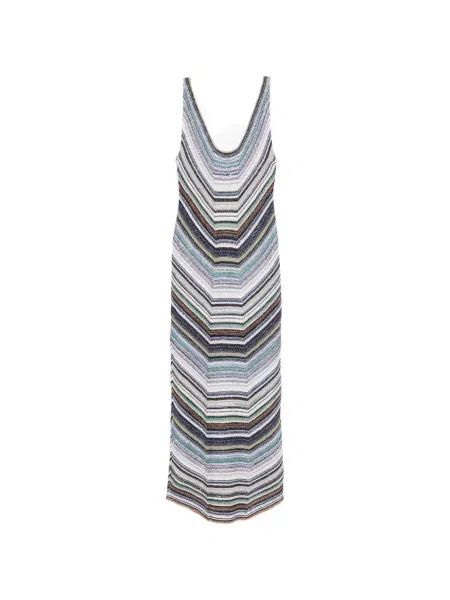 Rochie maxi Missoni fără mâneci alb