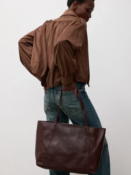 Műbőr shopper táska Answear.lab barna