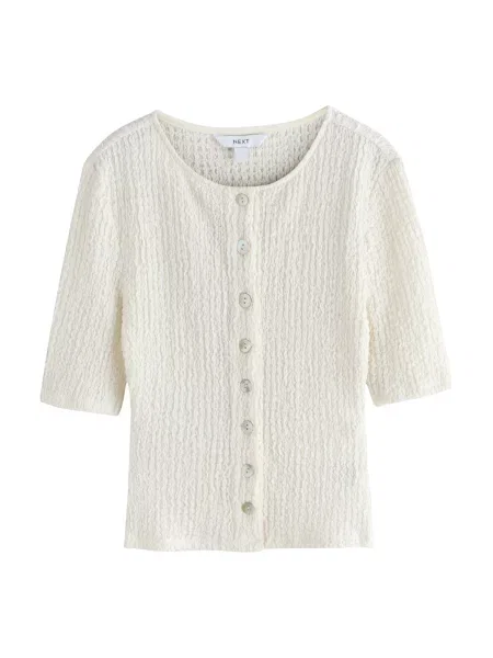 Next Geacă tricotată ecru