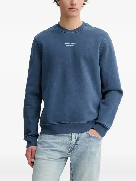 Hanorac crewneck Samsøe Samsøe albastru