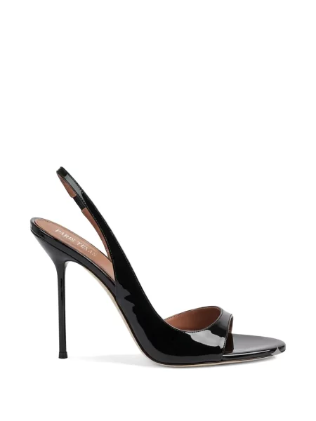 Pantofi cu toc Paris Texas cu vârf deschis slingback negru