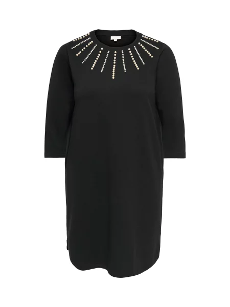 ONLY Carmakoma Rochie CARAmber negru / perlat alb