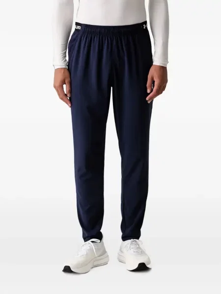 Pantaloni Under Armour cu imagine alergare albastru