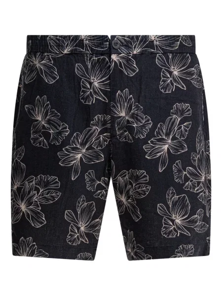 Pantaloni scurți Vince cu model floral cu imagine negru