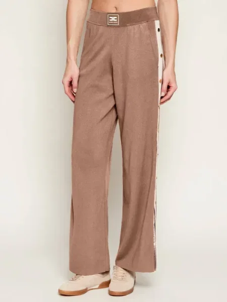 Elisabetta Franchi Pantaloni de tricot bej