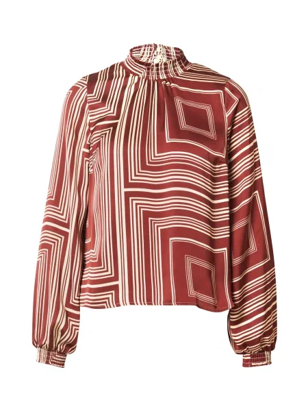 VILA Bluza VISOFIE rjasto rjava bela