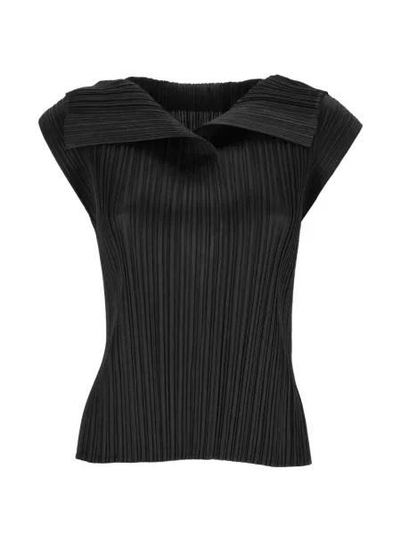 S límcem tričko Pleats Please Issey Miyake černé