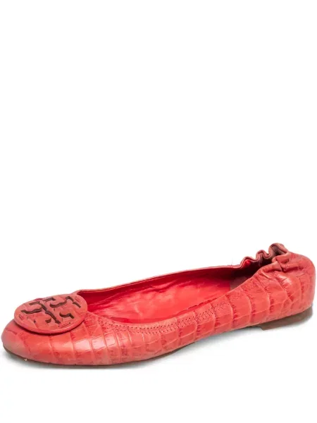 Kožne balerinke Tory Burch narančasta