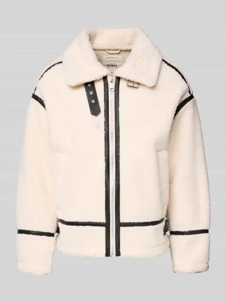 Kurtka o kroju regular fit ze sztucznego futra model ‘Angel’ Redefined Rebel biała