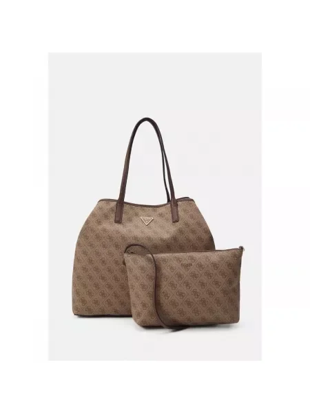 GUESS Shopper táska VICTTORIA csokoládé / mokka barna