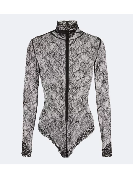 Body Valentino din dantelă negru