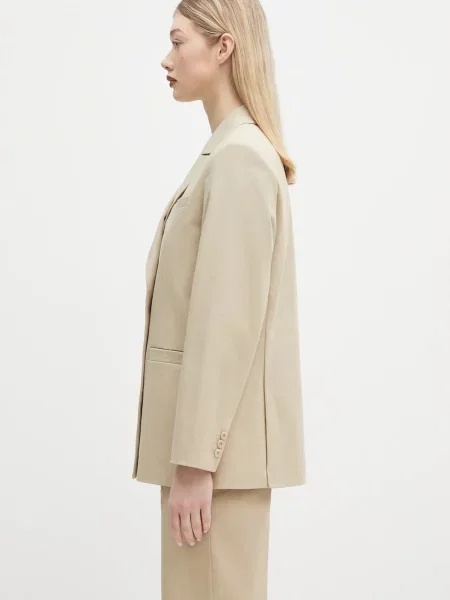 Піджак A.P.C. veste lucy двобортний однотонний бежевий