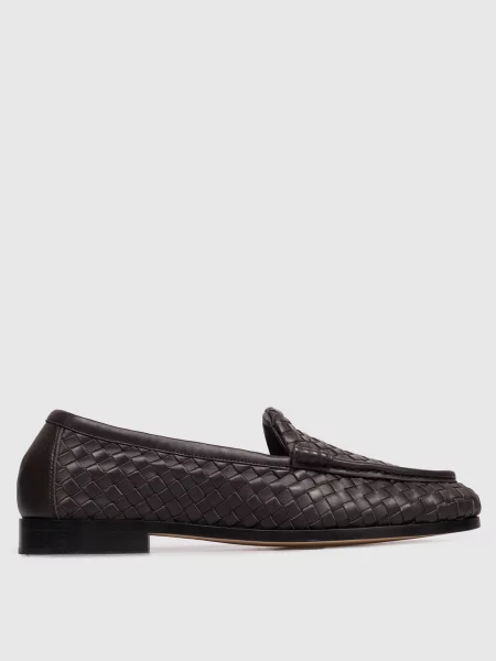 Кожаные лоферы Bottega Veneta коричневые