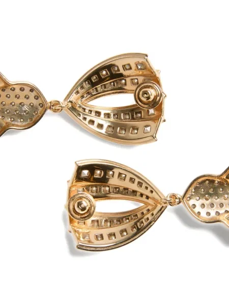 Cercei Valentino Garavani de cristal auriu