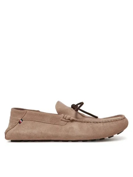 Tommy Hilfiger Mocasini Hilfiger Folded Suede Driver bej