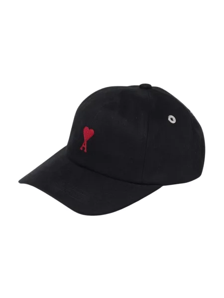 Czapka z daszkiem Ami Paris z logo czarna