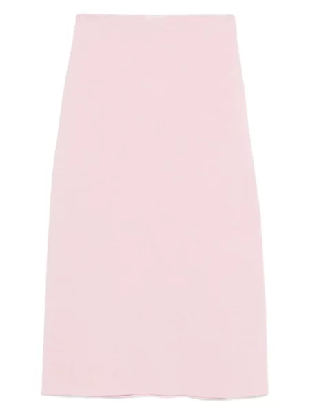 Spódnica midi Khaite do kolan różowa