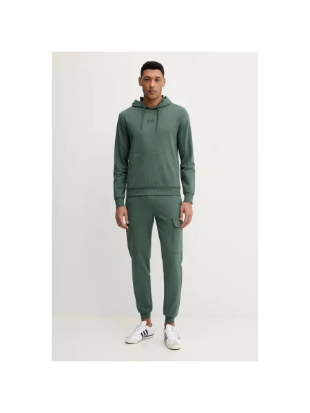 Bluza z kapturem Emporio Armani Ea7 z kapturem zielona