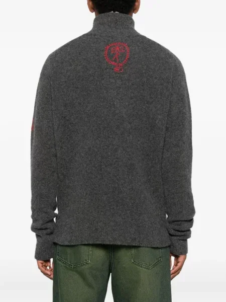 Pulover Vivienne Westwood cu broderie gri