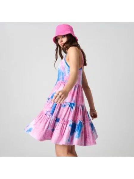 Sinsay Batikované mini šaty Vícebarevná