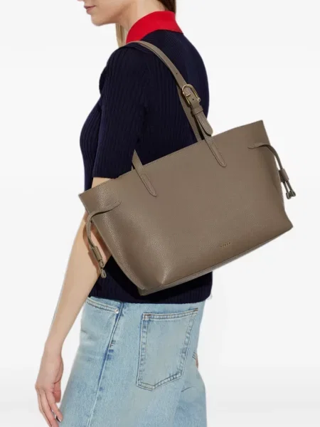 Geantă shopper Furla din piele maro