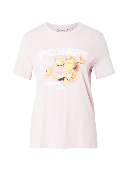 PIECES Tričko PCBUDDY zlatě žlutá / oranžová / růžová bílá